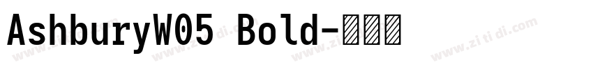 AshburyW05 Bold字体转换